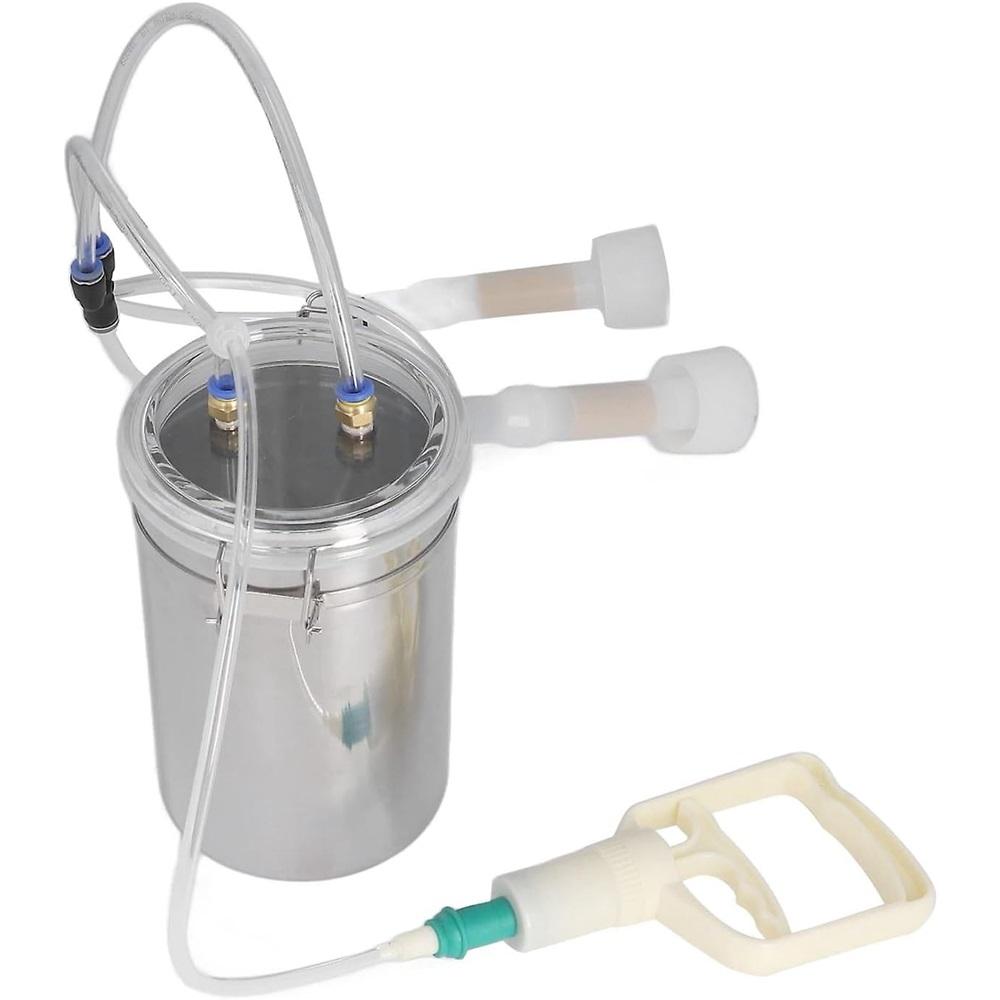 

Manual Milking Machine, 2000ml Animal Milking Machine For Cows Goats Sheep, Portable Stainless Steel Bottle Milking Kit For Household Farm