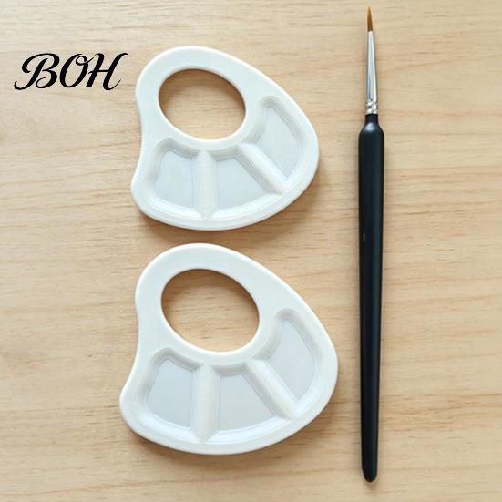 Portable Watercolor Palette for Outdoor Sketching Mini Paint Tray, with Thumb Hole, Lightweight Durable Professional Artist Supply Studio Use