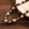 Ethnic Style Coconut Shell Necklace Boho Wooden Choker Vintage Skull Beaded Necklace  Female