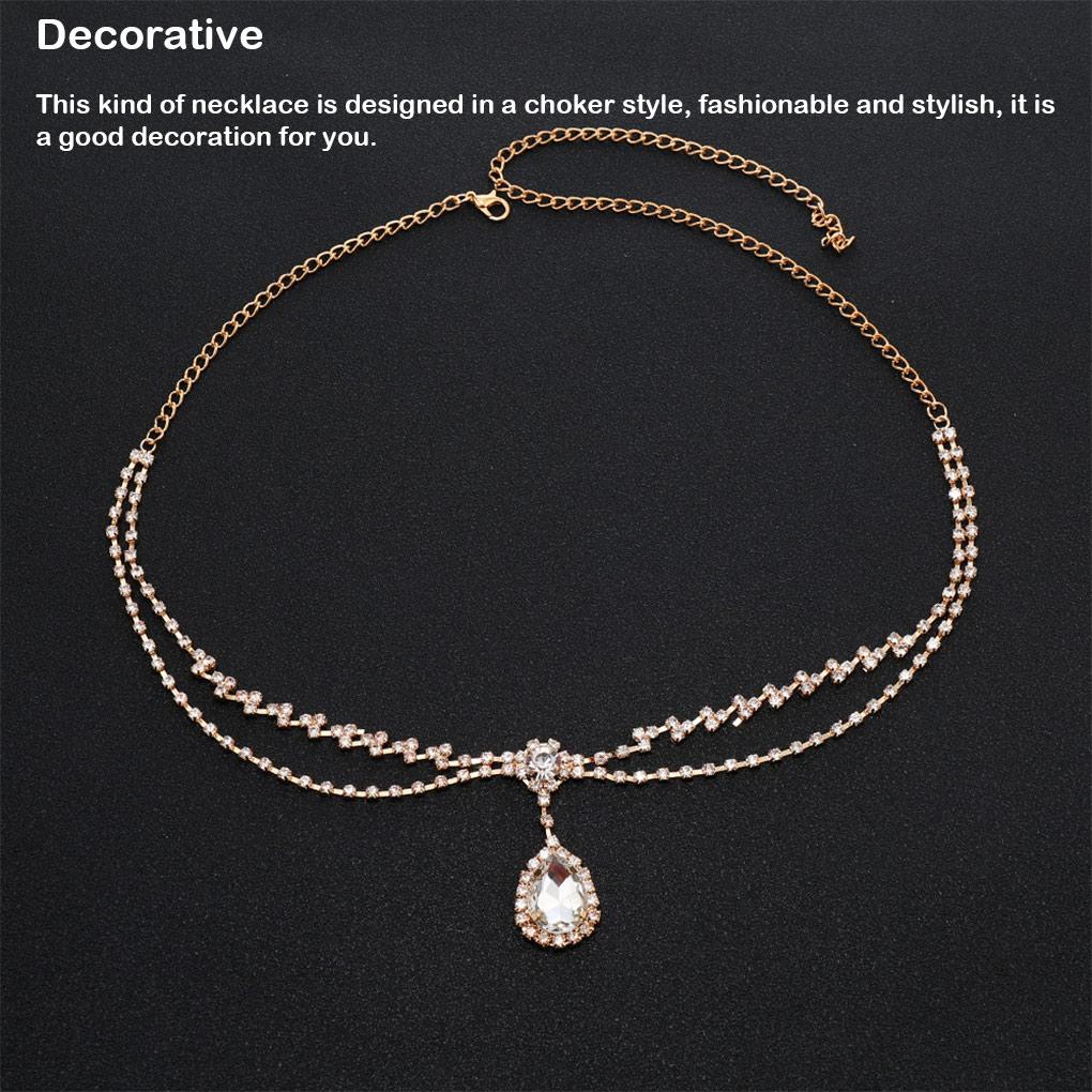 Crystal Forehead Chain Water Drop Rhinestone Fashion Romantic Headband Headwear Decoration Women Party Girls Present
