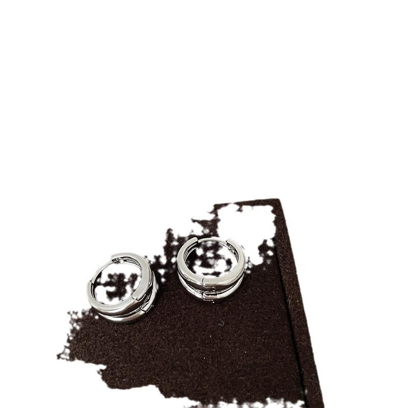 Doppellagige runde Ohrstecker für Damen, Kalter Wind, Nische, Einfache Persönlichkeit, Modetrend Temperament, Vielseitige Ohrringe, Ohrringe.