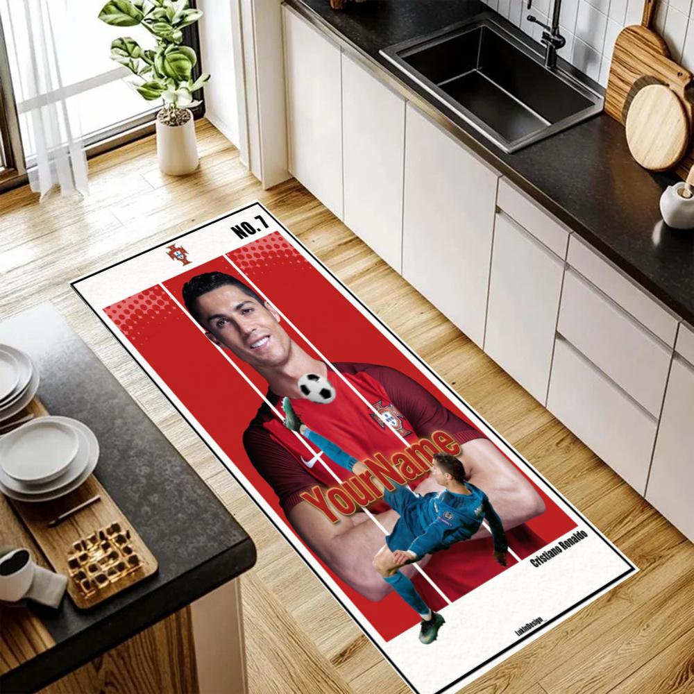 Cristiano Ronaldo Customize Your Name Kitchen Rug Runner Rug Laundry Mat Hallway Entryway The Best Gift Choice