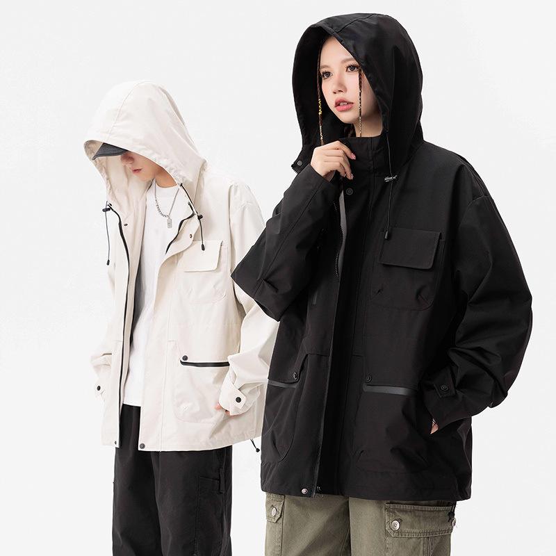 Couple Outdoor Hooded Jacket Jacket Waterproof Multi-color Casual