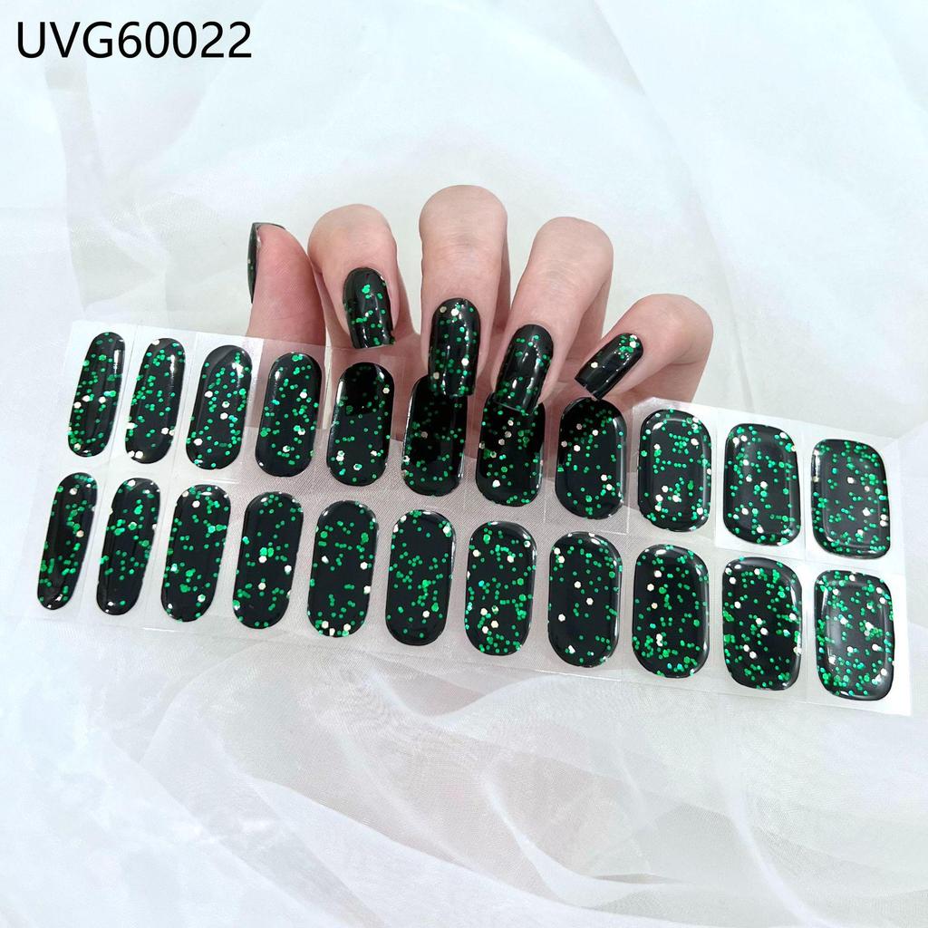 Transparent Nude UV Gel Nail Art Stickers: Semi-Cured, Semi-Baked Manicure Sheets