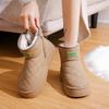 Thick-soled Snow Boots Women's Fur Integrated Short Boots Piled Thickened White Bread Cotton Shoes