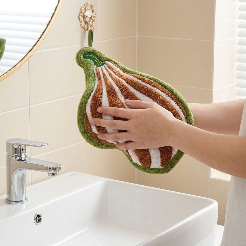 Super Soft Pumpkin Hand Towels Water-absorbing Fast Drying Halloween Kitchen Towel Hanging Thickened Halloween Towels Kitchen