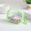 Portable Transparent PVC Mystery Box Keychain Square Zipper Storage Pouch Bag Pendant Anti Dust Waterproof Plush Dolls Toy Bag