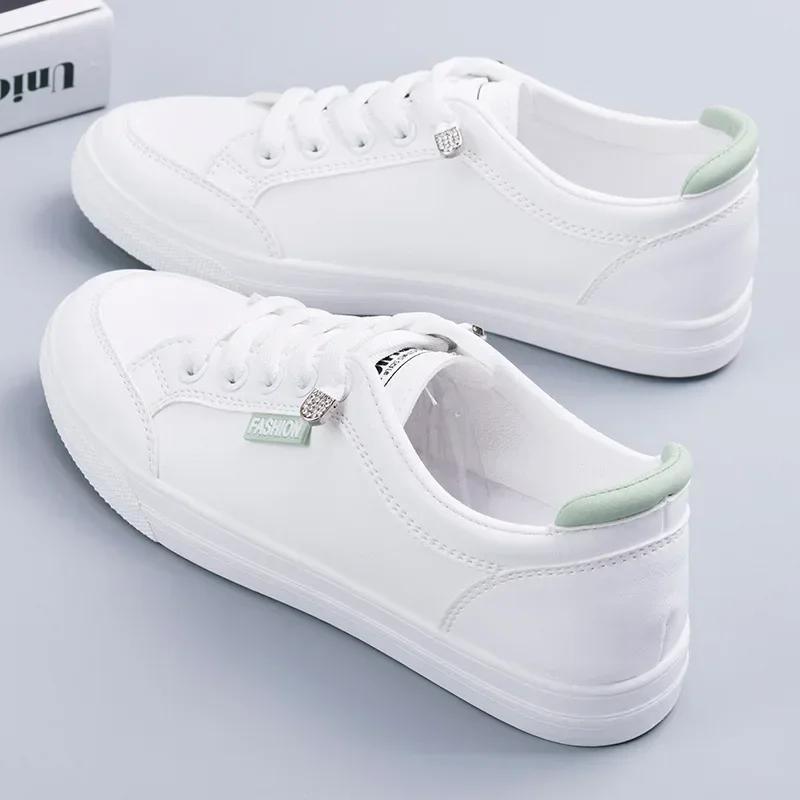 Fashion Women's Vulcanize Shoes Casual Breathable Sneakers Spring Summer Solid Color Mesh Sports Footwear Fashion Women White Trainers