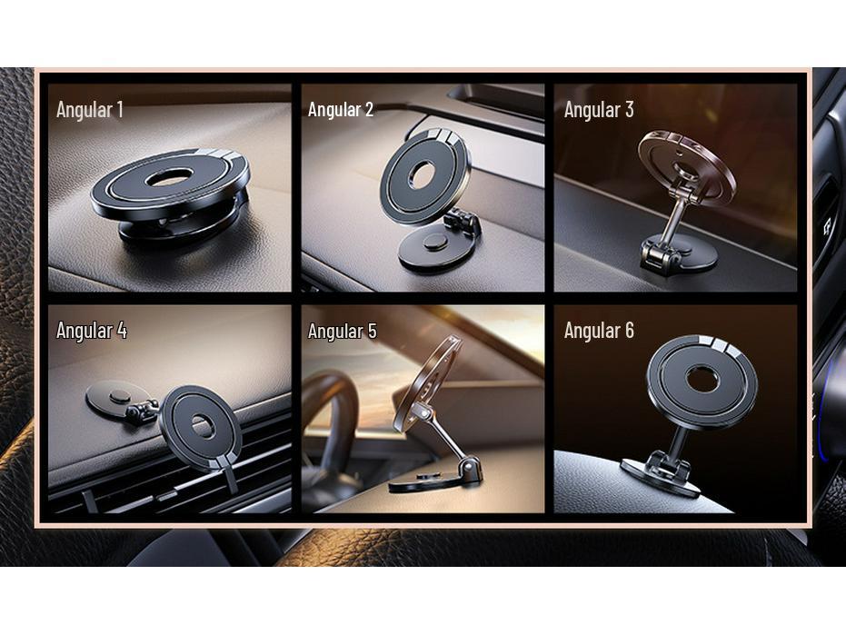 Magnetic Alloy Rotating Car Phone Mount with MagSafe Compatibility