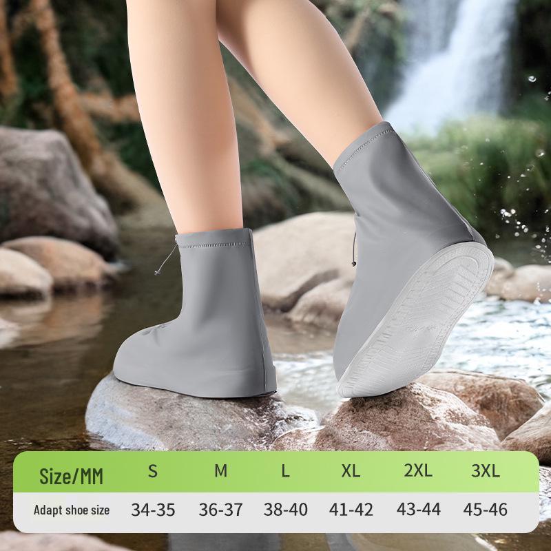 

Утолщенные износостойкие водонепроницаемые нескользящие бахилы для мужчин и женщин XXXL (45-46) - Order larger for thick soles/boots