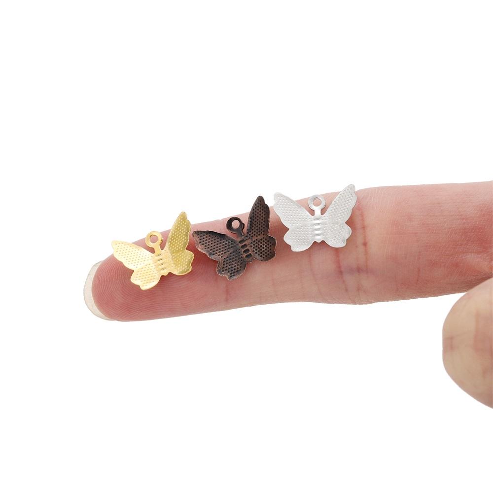 100pcs/lot Butterfly Filigree Wraps Connectors Charm DIY Jewelry Accessories Findings Supplies For Jewelry Making