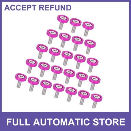 25pcs Bumper Mudguard Washer Bolts M6x10 Aluminum Engine Bay Dress Up Screw