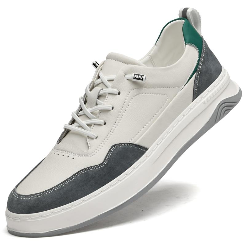 

Весенняя мужская обувь Белые кроссовки Повседневная кожаная мужская обувь Итальянские удобные кроссовки из спилка Брендовая обувь для бега Мужская обувь 45 темно серый