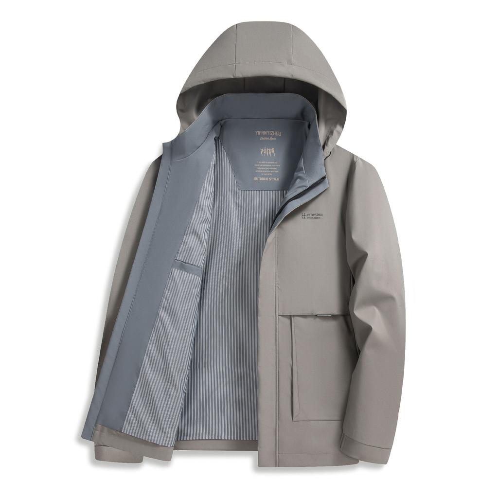 New Spring and Autumn Middle-aged Men's Daddy Suit Hoodable Simple Casual Jacket Jacket