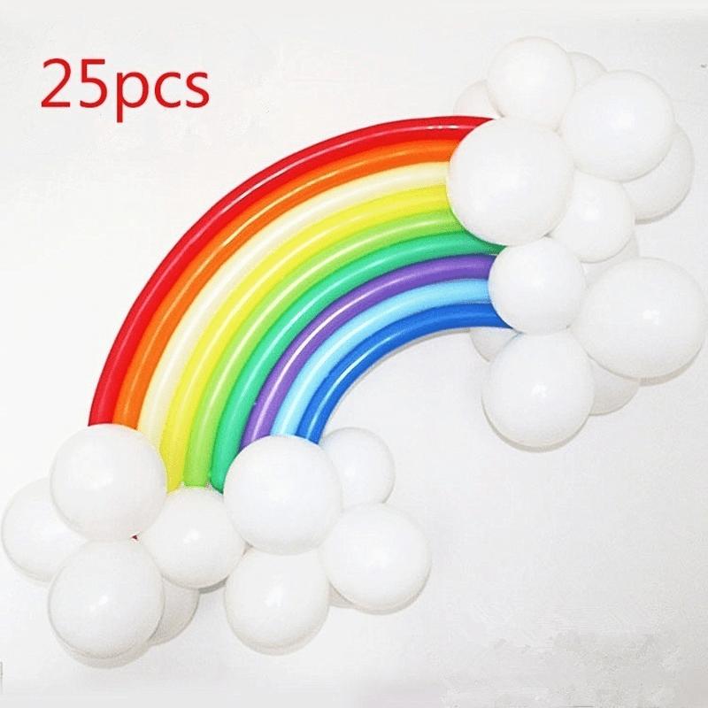 

25 шт./компл. Радужные шары для творчества на свадьбу, день рождения, вечеринку, красочные украшения из воздушных шаров, аксессуары