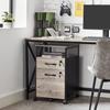 VASAGLE OFC077B02 Lockable Filing Cabinet Office Cabinet with Drawers, Universal Wheels, DIN A4 and Letter Format, Open Compartment, Steel Frame