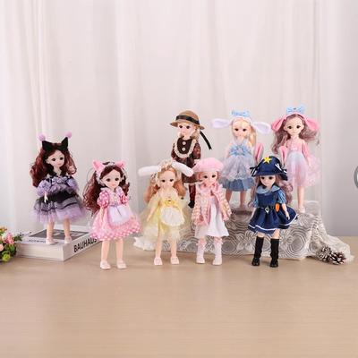 Dress Up Doll 30cm Simulation Princess Barbabi Girl Birthday Gift Children's Toy Gift Box Set