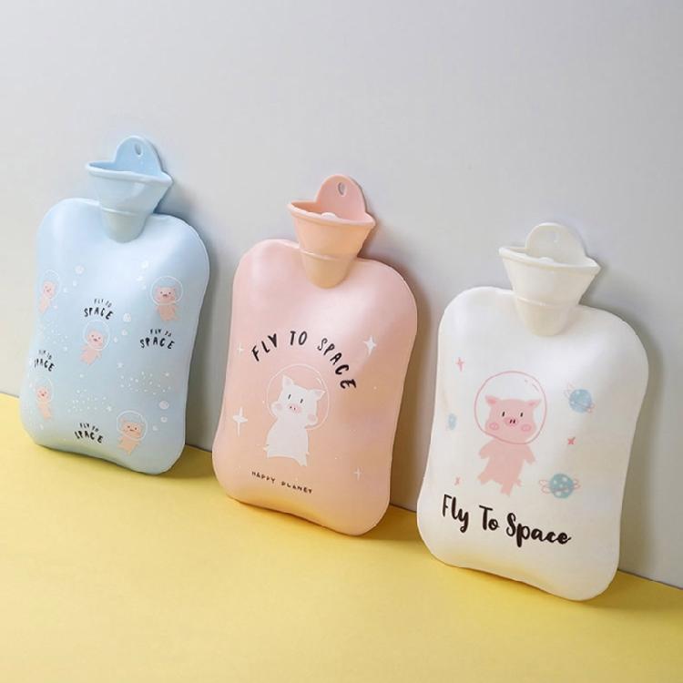 Borsa dell'acqua calda con impacco caldo, borsa per iniezione d'acqua carina a cartoni animati con copertura in peluche, borsa dell'acqua calda, regalo invernale per studenti