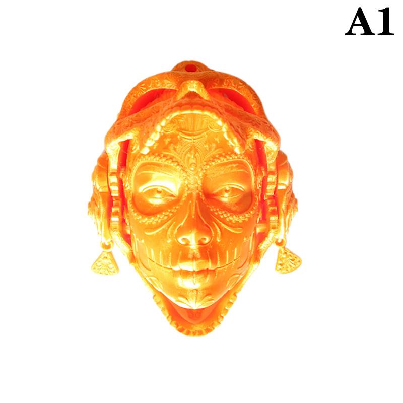 3D Printed Skull Head Mechanical Mask Model Statue, Wall-Mounted Gothic Skull Mask Decoration, Prank Model, Stress Relief Toy