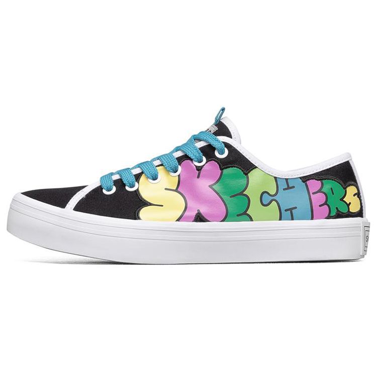 Skechers Jeremyville X  VLites Low Top Skate Shoes Women Skate Shoes Multicolor 66666301-BKMT 36