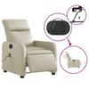 Electric Massage Chair Cream Faux Leather