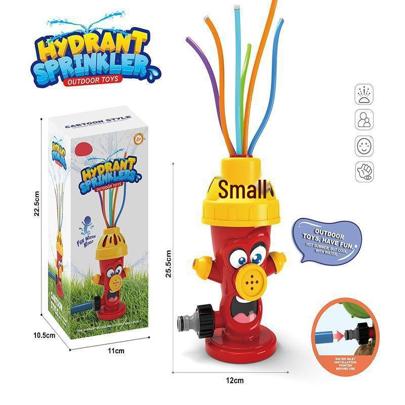 Cartoon Cactus Rotating Sprinkler: Automatic Water Play Toy for Gardens