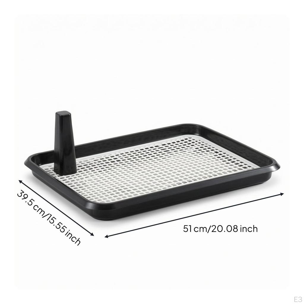 Dog Potty Tray with Raised Wall Paw-Dry Toilet Easy-to-Clean