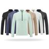 Men's Quick-Dry Long Sleeve Half-Zip Stand Collar Running T-Shirt - Breathable Autumn/Winter Base Layer