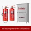 2025 Dry Powder Fire Extinguisher Set: 2 Handheld 4kg Units for Commercial Use (3/5/8kg Options Available)