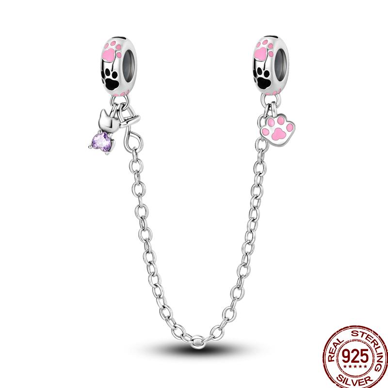 Copper Shiny Zircon Chain Series Beaded Beads Suitable For Pan Original Bracelet Diy Jewelry Gift