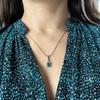 Серебряная подвеска с агатом 1.543ct, фианитами (2208266)