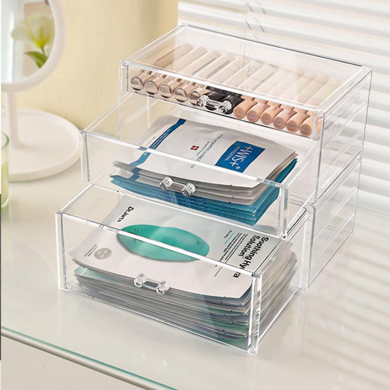 Acrylic Transparent Drawer-Style Cosmetic and Skincare Organizer