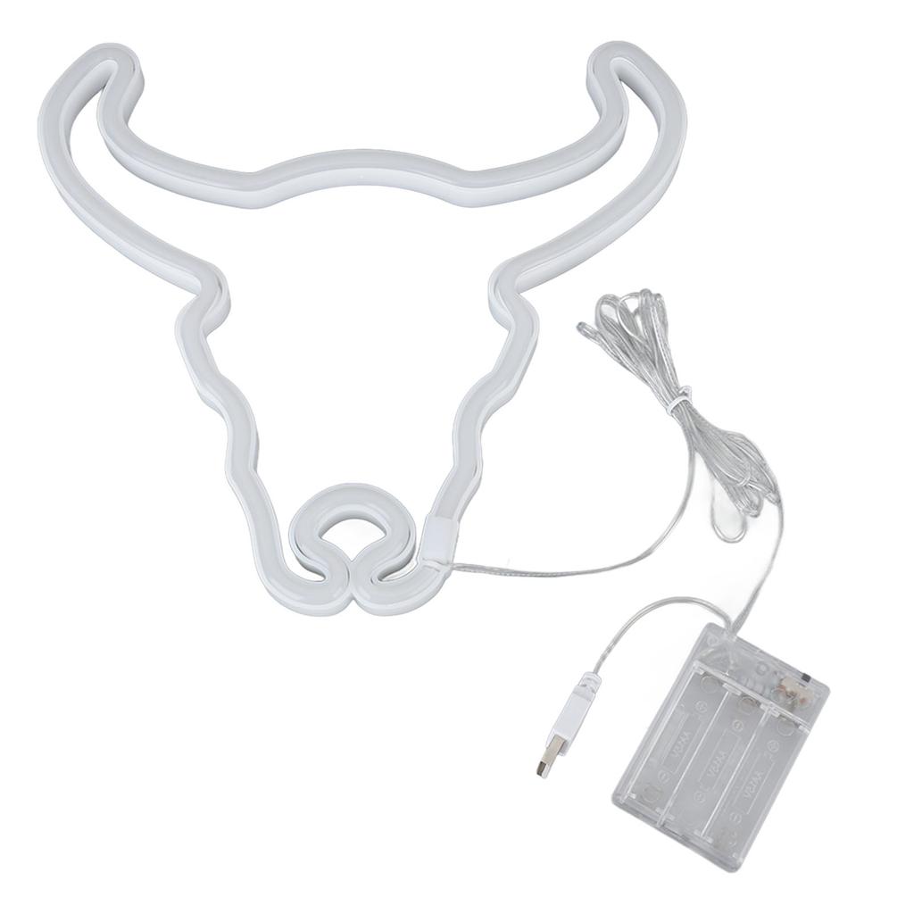 Cow Neon Light Decorative Animal Neon Night Light Hanging LED Neon Sign for Wedding Party Bedroom Bar