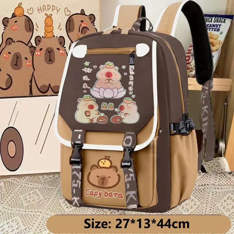 

Стильный Кавайный Рюкзак для Компьютера с Капибарой Мультяшный Повседневный Рюкзак Подростковая Сумка Большая Вместимость Регулируемый Ремень Школьный Рюкзак Подарки