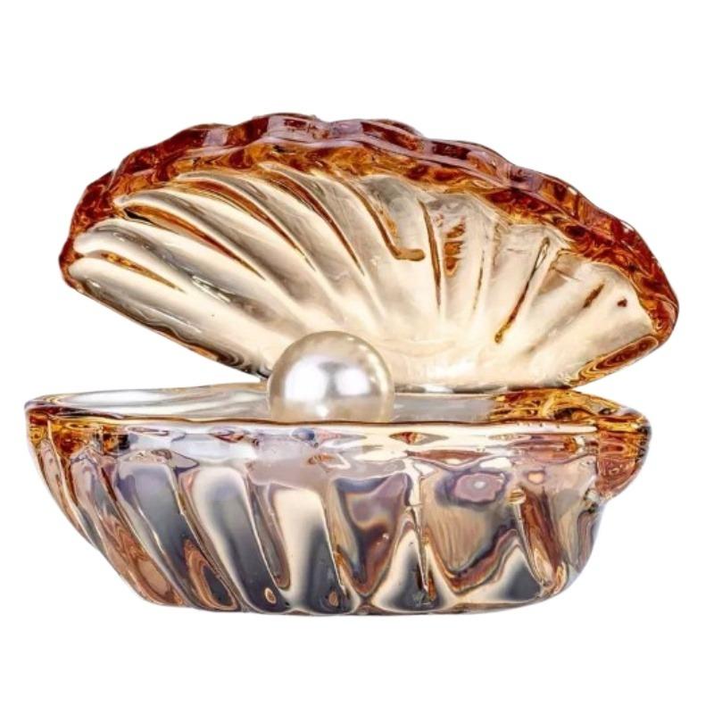 Shell Pearl Figurine Miniature Colorful Glass Sculptures Modern Art Tabletop Figurines Creative Living Room Decoration Ornaments