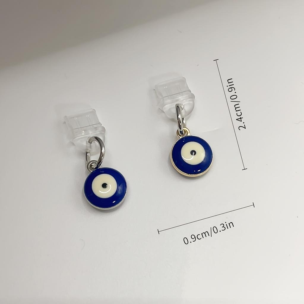 Handy Dekoration Staubschutzstecker DIY Legierung Dreidimensional Mini Blaues Auge Anhänger Handy Loch Staubschutzstecker