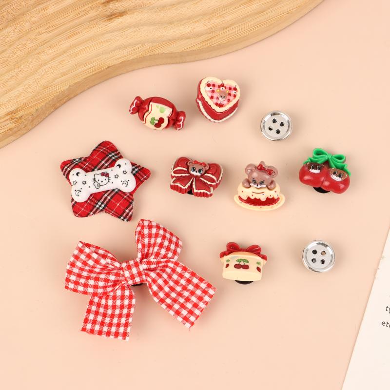Cute Cherry Candy Cake Shoe Buckle Girly Detachable Shoe Flower Shoe Charms For Hole Shoes Shoe Upper Decorative Accessories