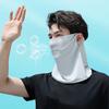 Sun Protection Guard Quick-Dry Fabric Ice Silk Face Guard with Breathable Mesh Cooling Fabric Extended Neck Gaiter Anti-UV Face Guard