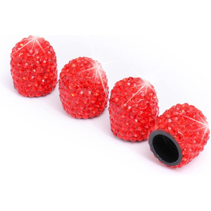 Bling Car Tire Valve Stem Caps, 4Pcs Universal Shinny Tire Air Valves Stem Caps, Sparkling Tire Valves Caps Dustproof for Most Cars, Motorcycles,