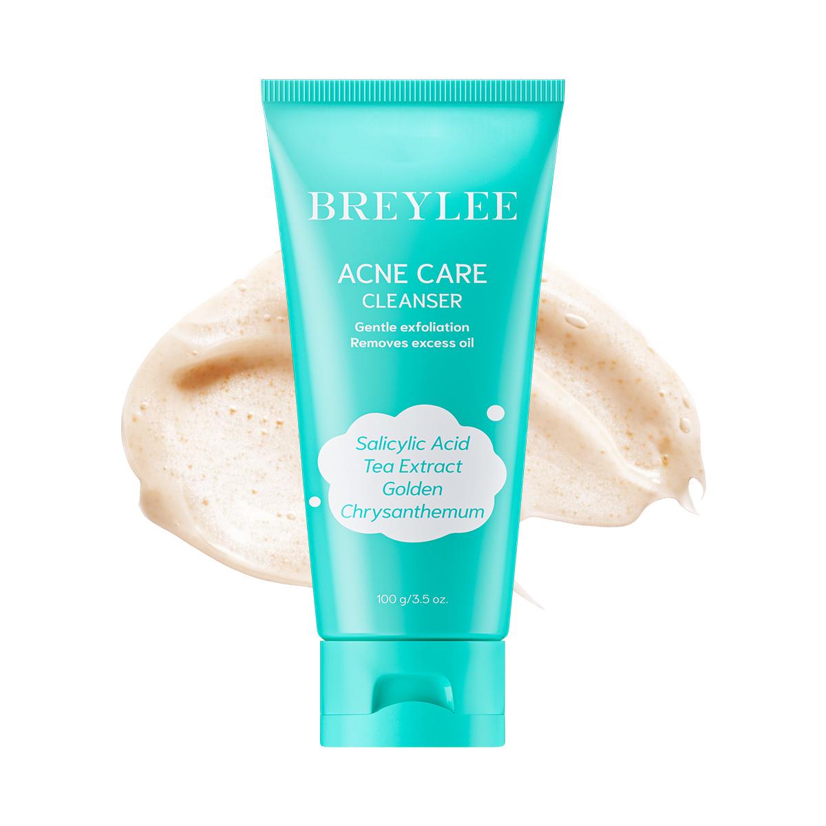 BREYLEE Refreshing Acne Care Cleanser - Soft, Moisturizing Foam, 100g Acne Care Cleanser 100g