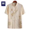 Men's Mid-Aged Chinese Style Short Sleeve Tang Suit