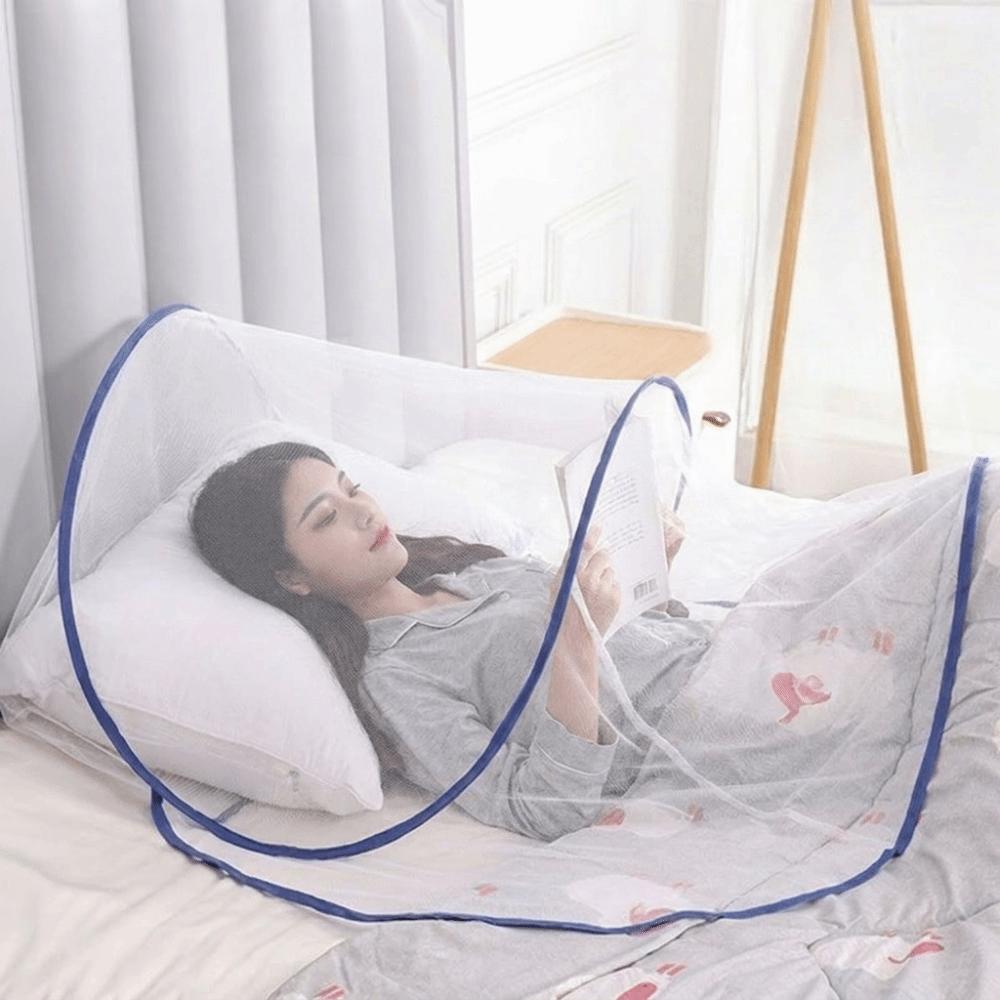 Portable Folding Mosquito Net Lightweight Anti-Mosquito Head Cover Head Mosquito Tent  Easy Storage