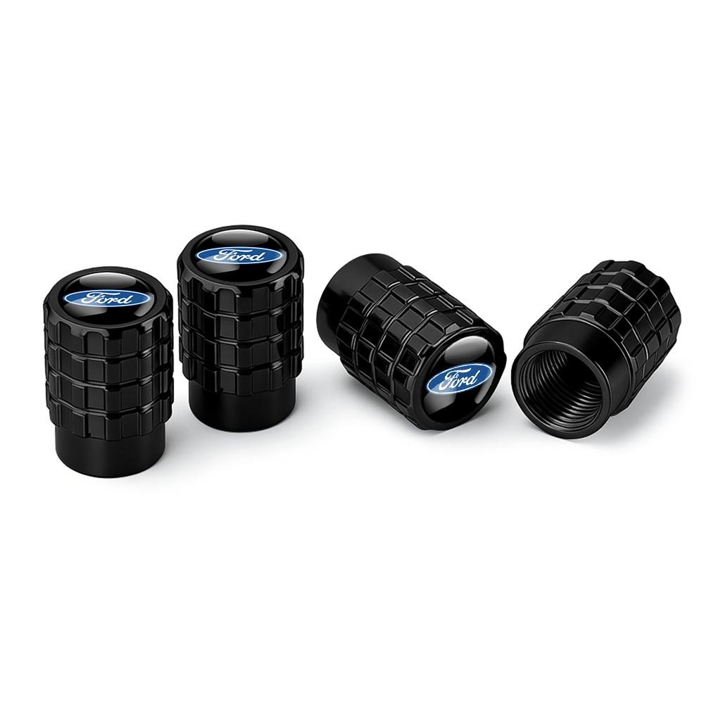 AJT1 4PCS Car Wheel Tire Valve Caps Air Stem Protective Cover For Ford Cmax Focus Mk4 F150 Fiesta Fusion Kuga Ranger Fiesta Mondeo ST