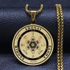 Stainless Steel Angel Seal Archangel Metatron Necklace Geometric Solomon Spiritual Necklace The Secrets of the Kabbalist Jewelry