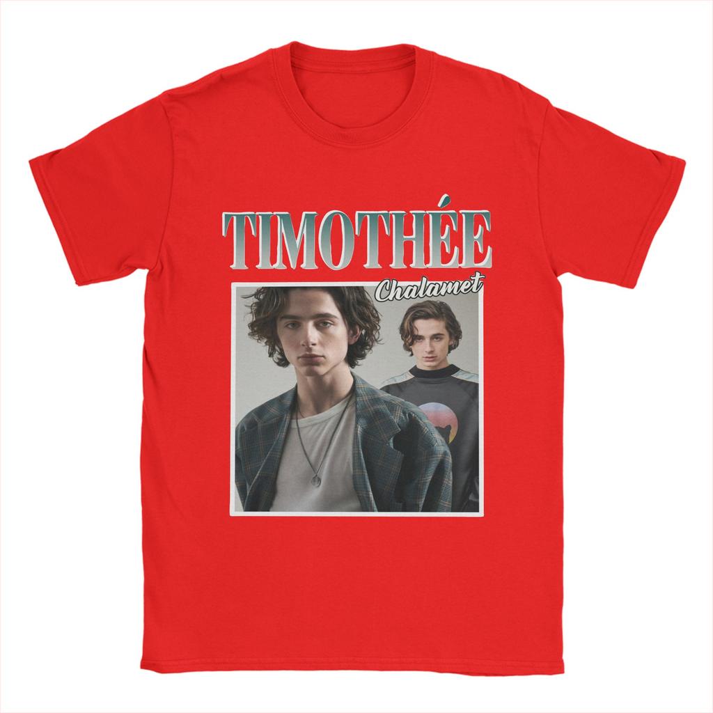 Unisex TShirts Timothee Chalamet Vintage Pure Cotton Tee Shirt Short Sleeve T Shirts Round Neck Clothing Unique