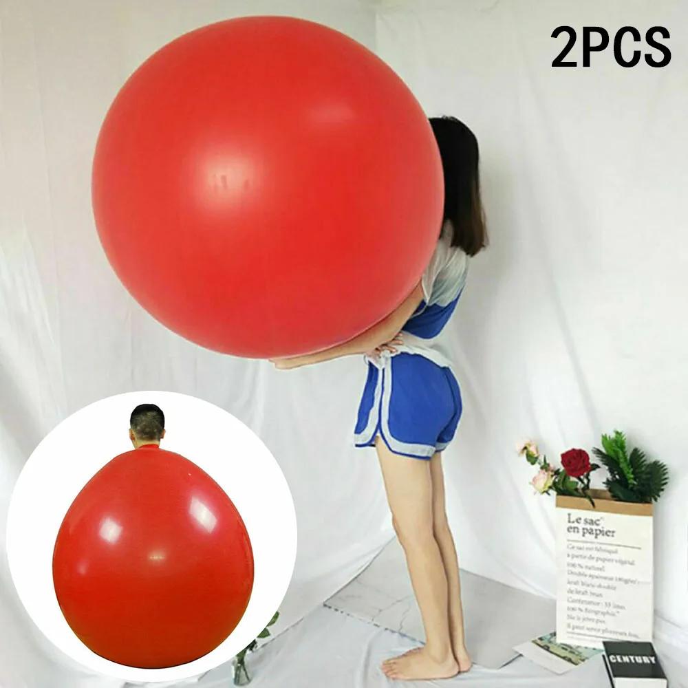 2Pcs 72 Inch Latex Balloon Giant Human Egg Balloon Round Funny Game Balloon Toys Parties Festivals And Events Decoration