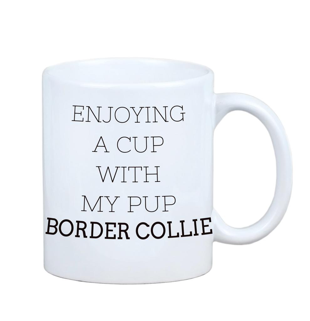 Border Collie -Kubek Ze Zdjęciem I Napisem Geometryczny Pies Art-Dog