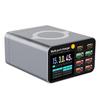 80W Multi-Port Charger: 6A2C Digital Display Wireless Desktop Fast Charging Station for Phones & Laptops.