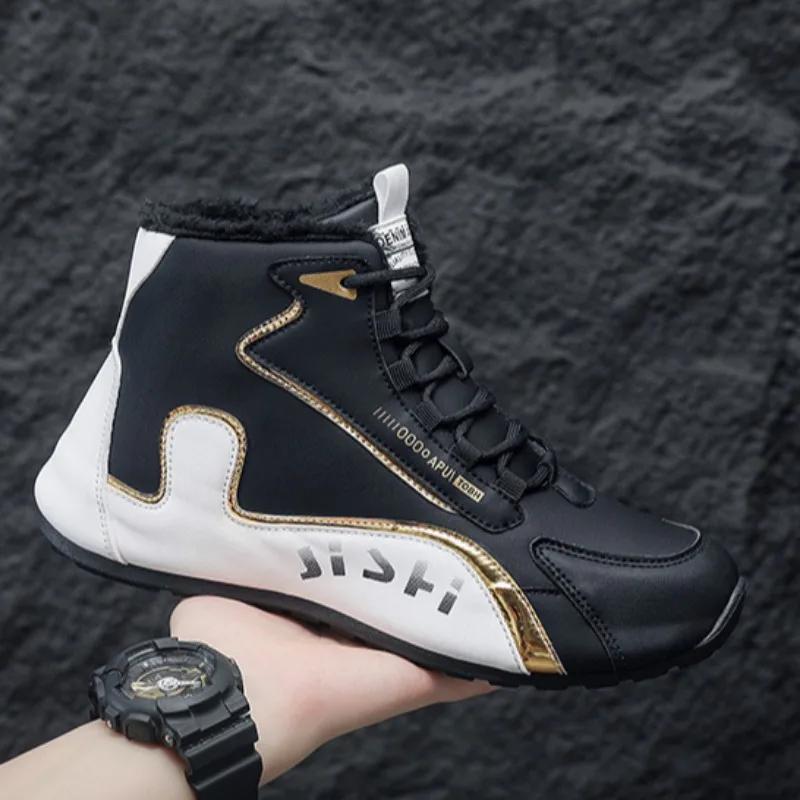 Waterproof Snow Boots Men 2025 New Winter Fashion Warm Cold Resistant High Top Cotton Shoes Non-slip Thicken Plush Ankle Boots