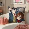 Sweet Romantic Japanese Anime HHorimiya Cushion Cover Pillowcase Short Plush Invisible Zipper Room Sofa Cushion Cover